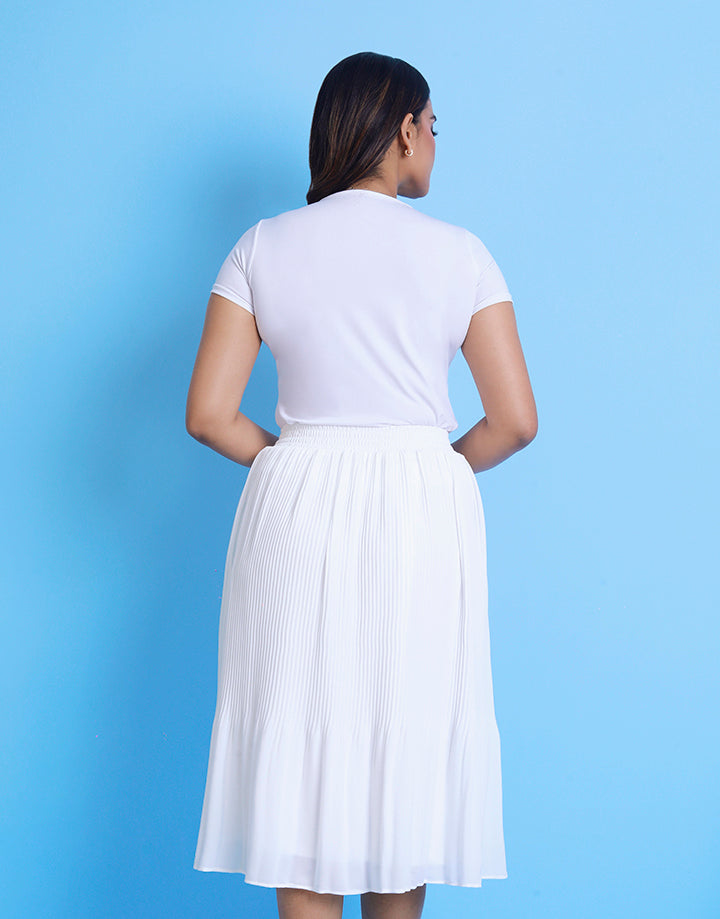 Placement Pleated Skirt