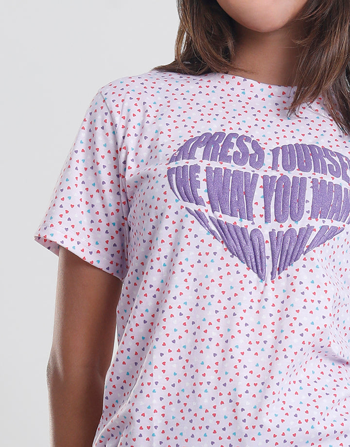 Crew Neck T-Shirt with Print