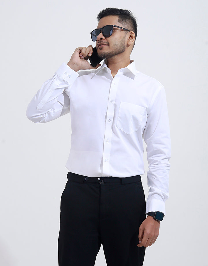 PERRI ALLEN Executive – Slim Fit Plain Shirt
