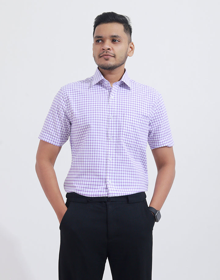 PERRI ALLEN Executive – Smart Fit Checked Shirt