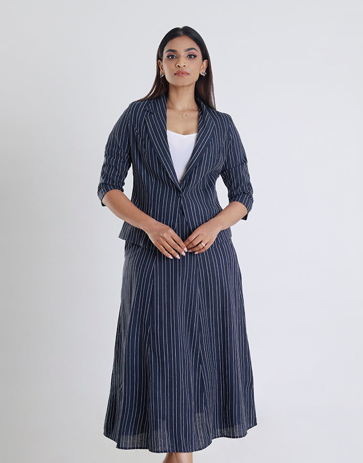 3/4 Sleeves Striped Blazer