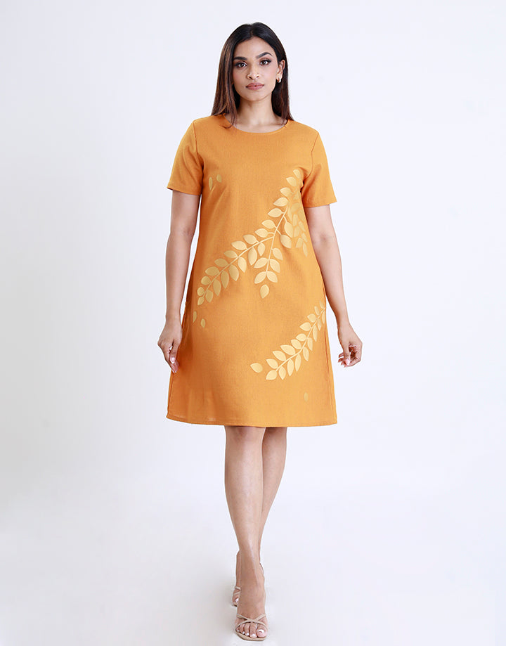 A-Line Dress with Heat & Bond Print