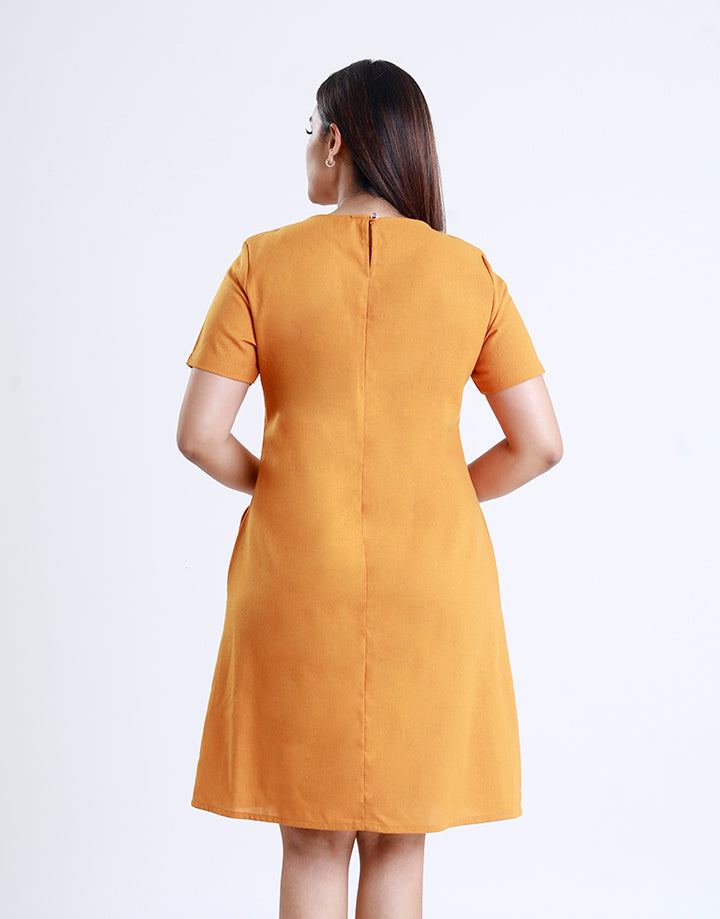 A-Line Dress with Heat & Bond Print