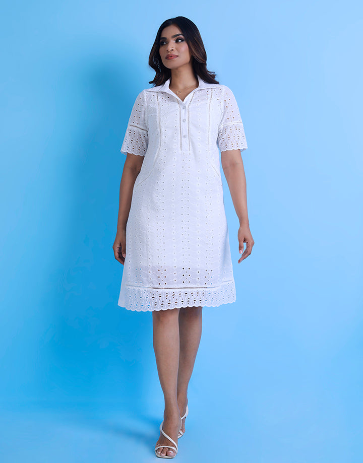 Elbow Length Sleeves Dress
