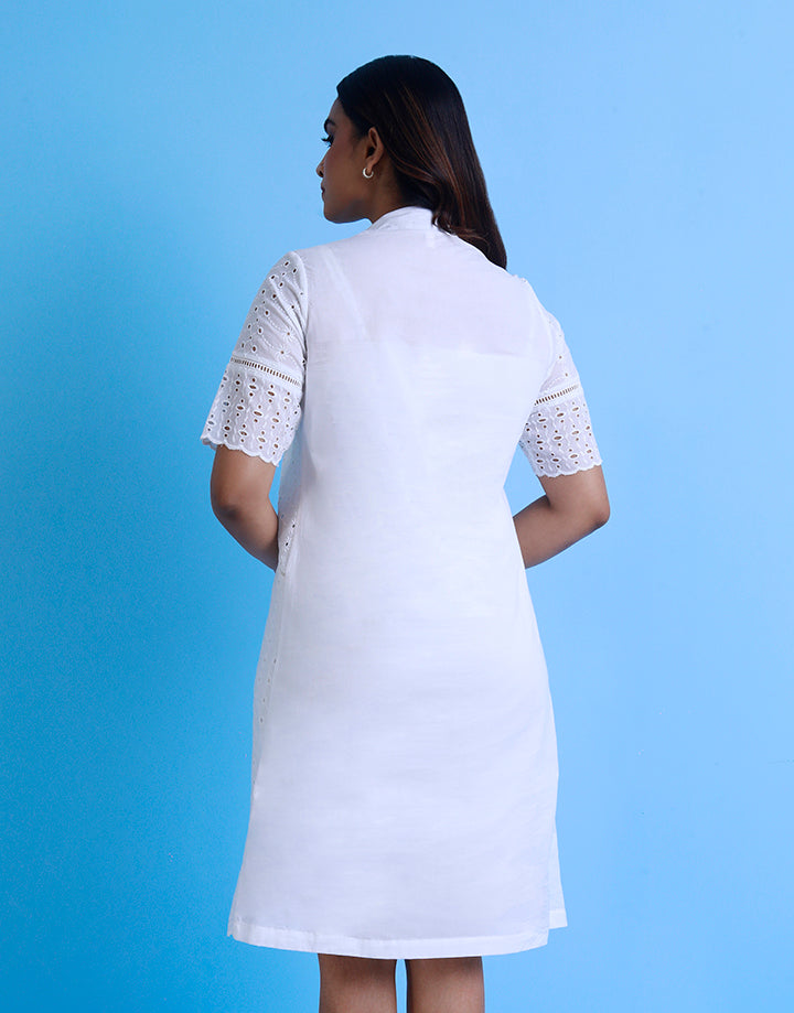 Elbow Length Sleeves Dress