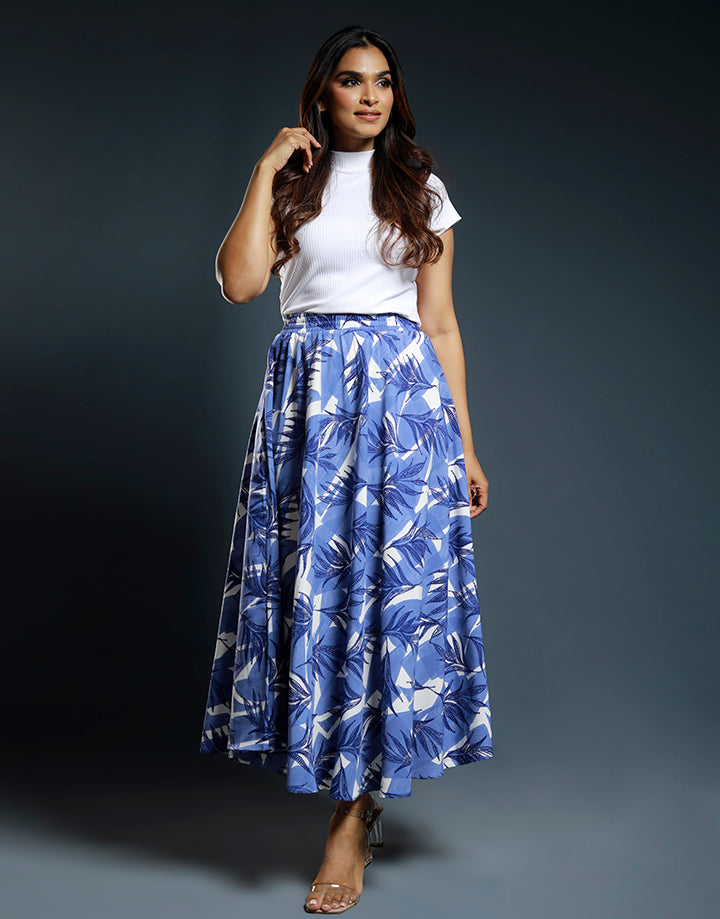 Flared Skirt with Elasticated Waist