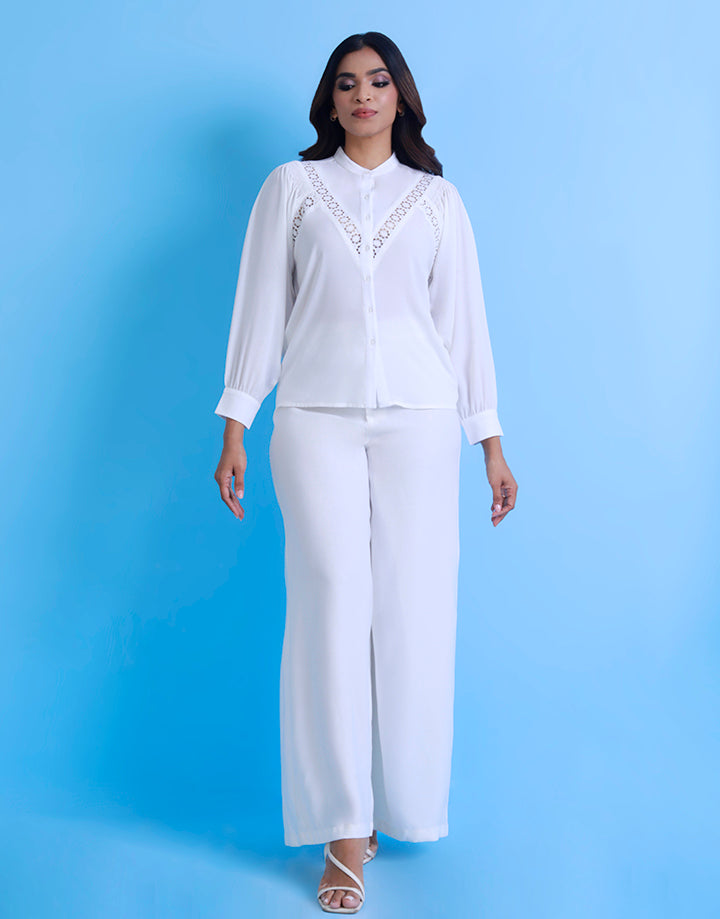 Long Sleeves Blouse with Smoking