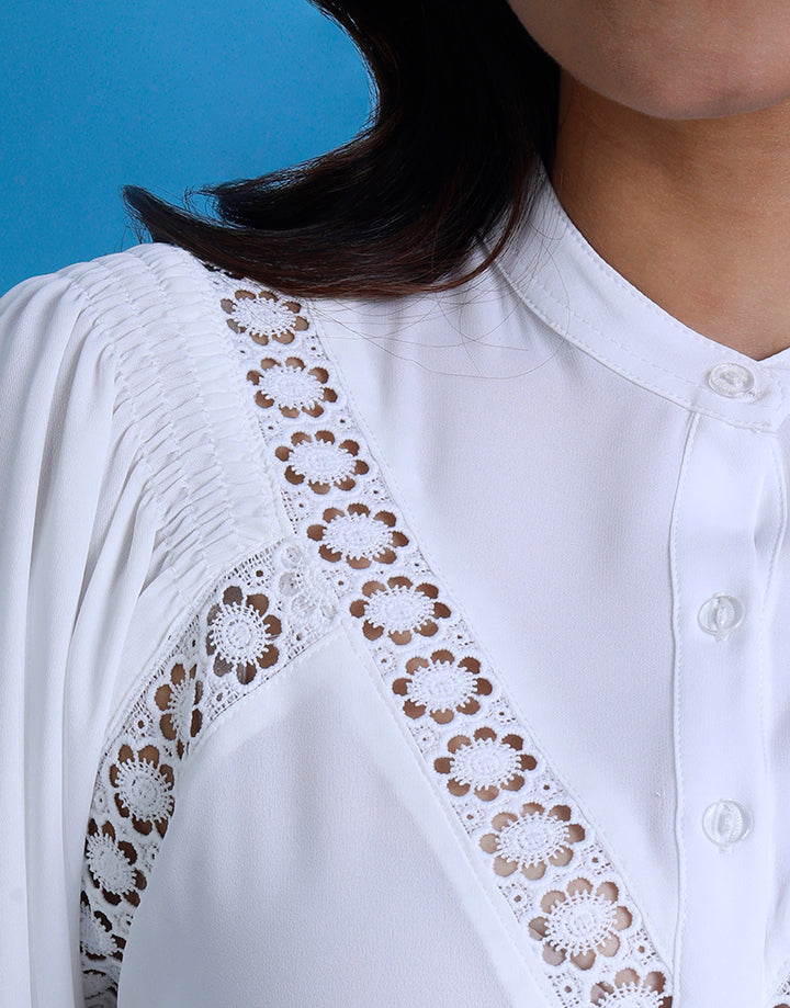 Long Sleeves Blouse with Smoking