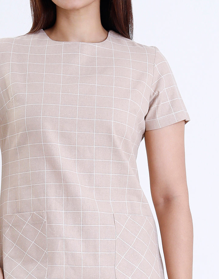 Crew Neck Shift Dress