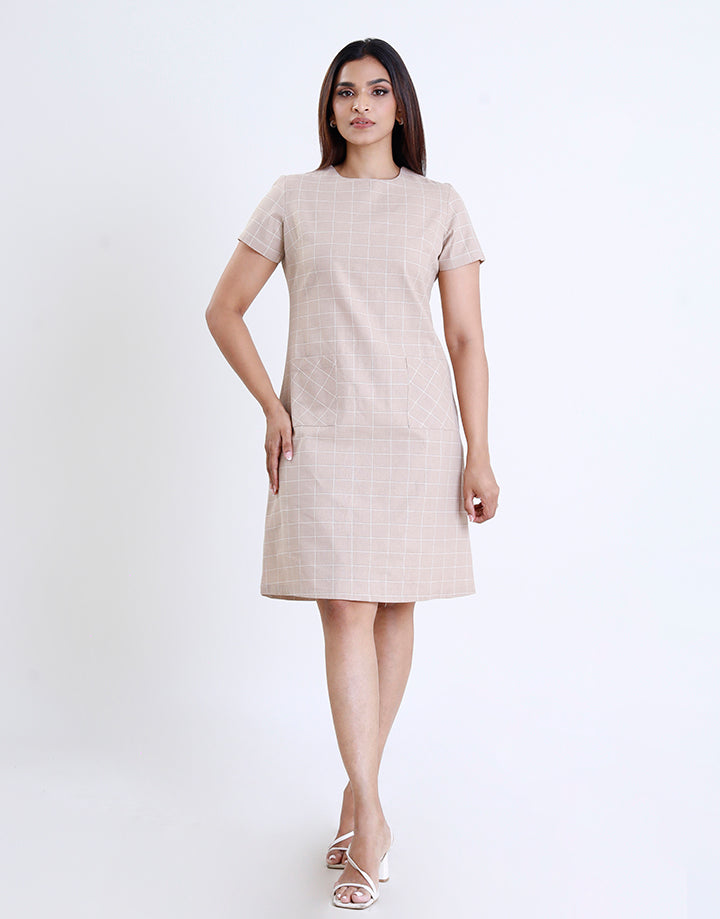Crew Neck Shift Dress