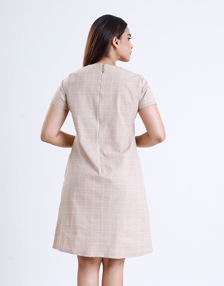 Crew Neck Shift Dress