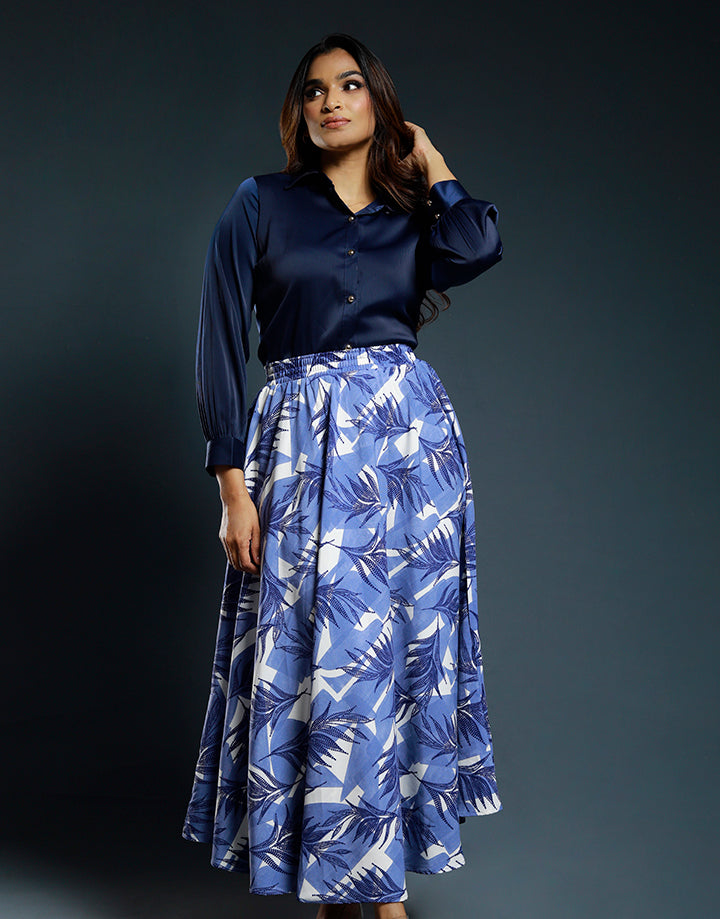 Flared Skirt with Elasticated Waist