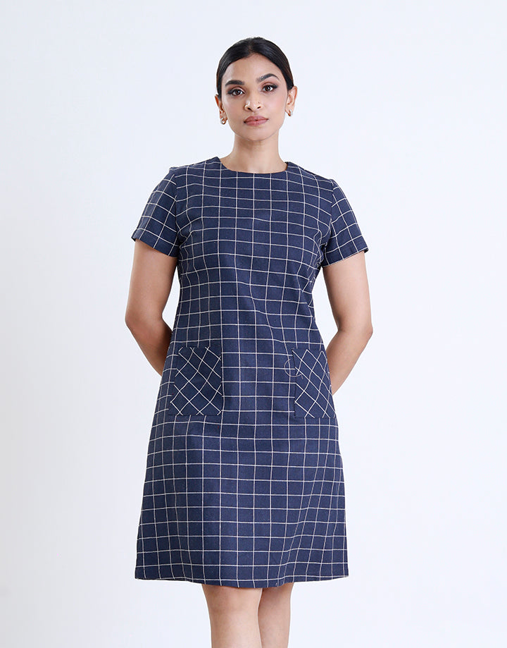 Crew Neck Shift Dress