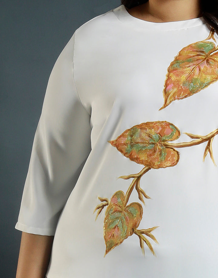 Hand Painted Waist Drop Dress