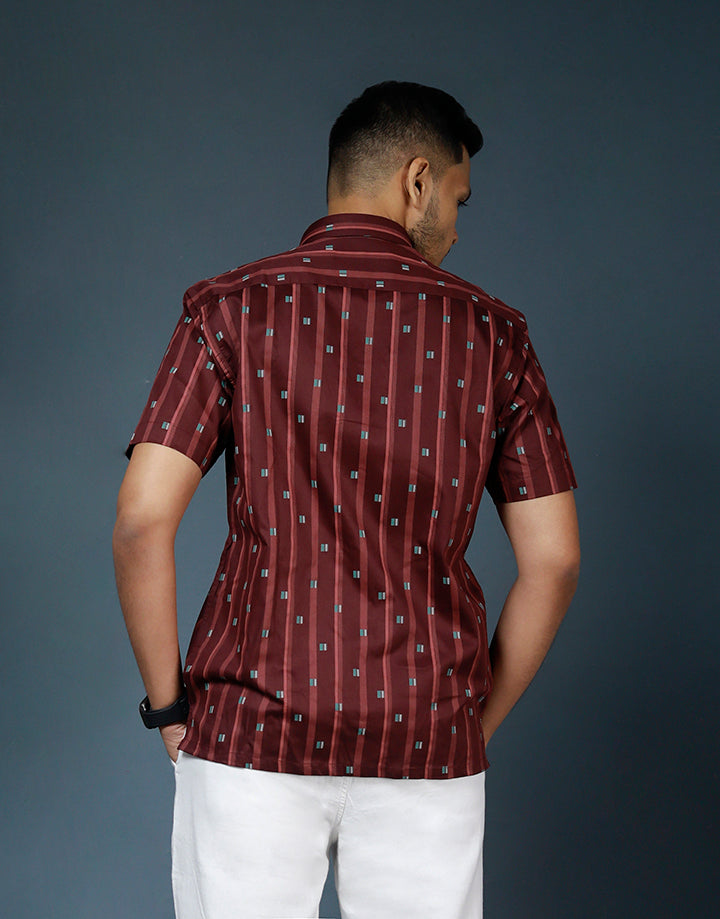 DENZO Urban Twill Large Check Short Sleeve Shirt