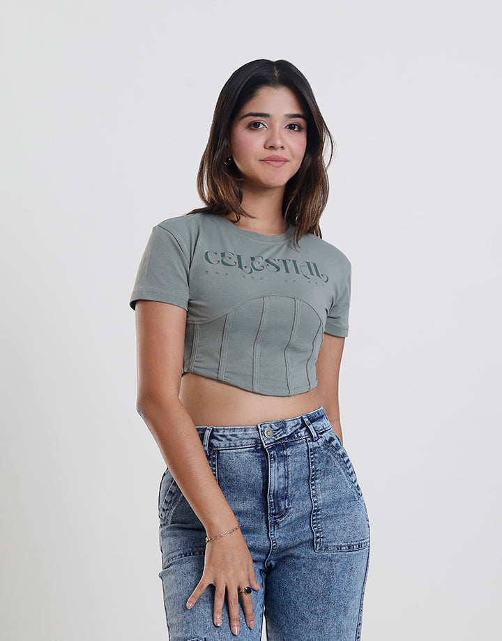 Plain Crop T-Shirt