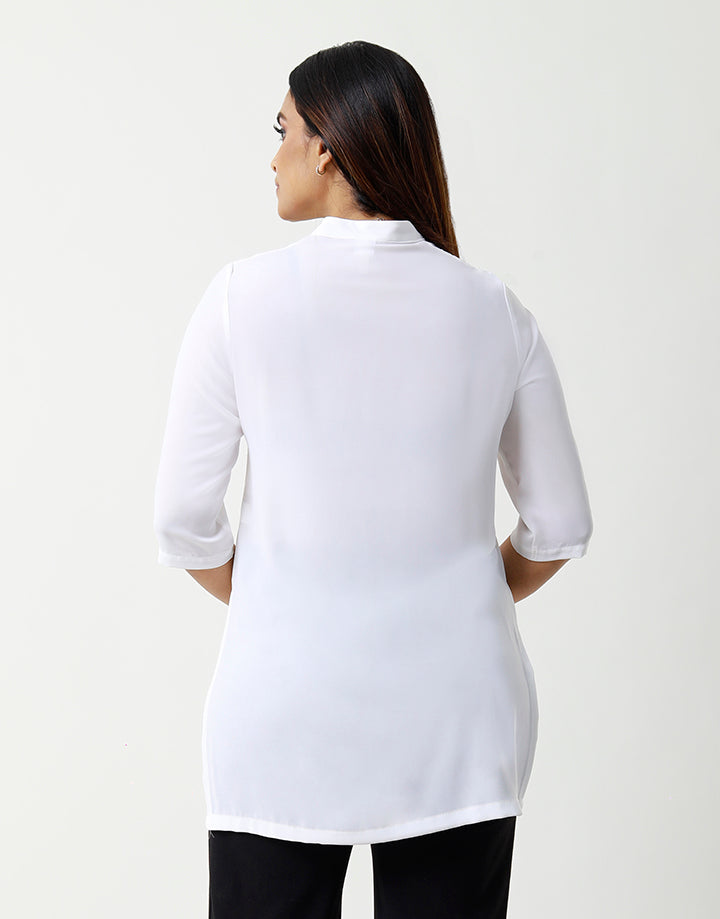 Chinese Collar Pintuck Ladder Kurta