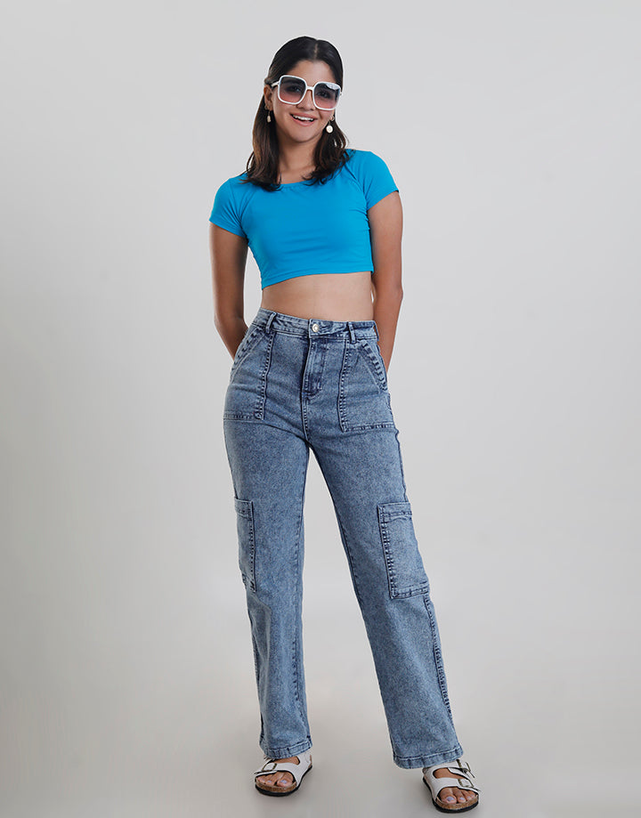 Plain Crop T-Shirt