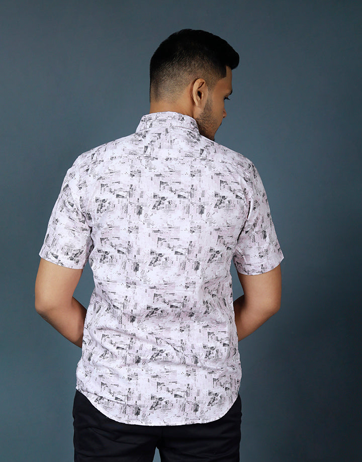 Printed Short Sleeves Men's Shirt