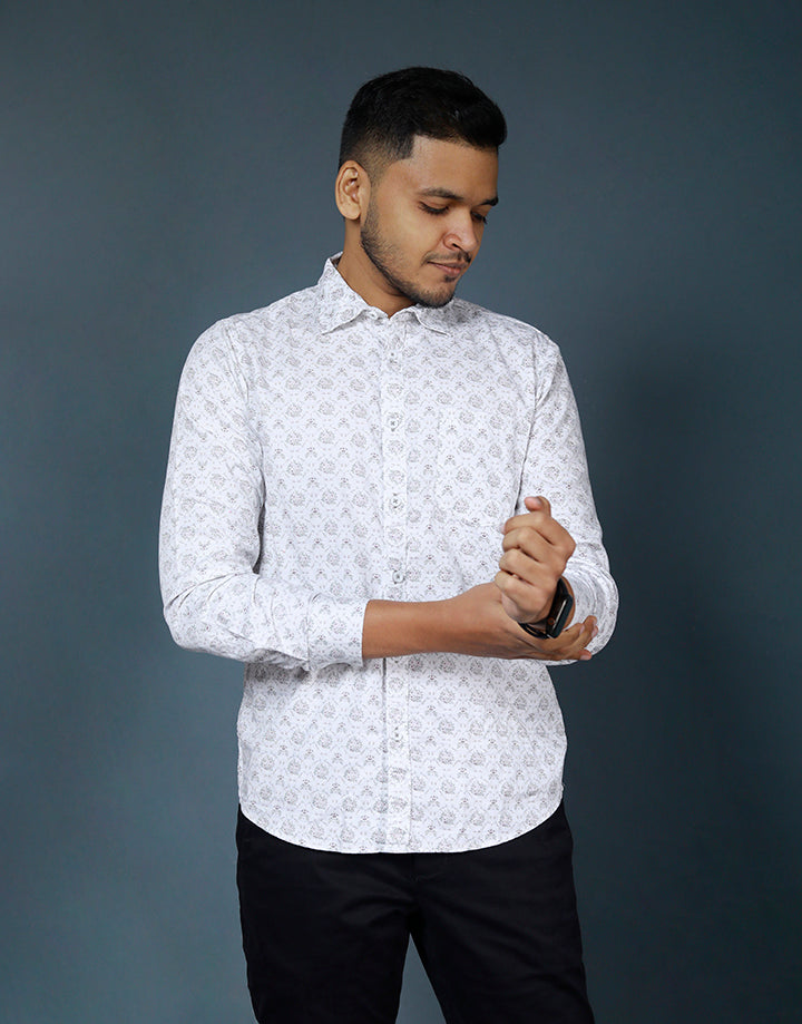 Printed Long Sleeves Men's Shirt