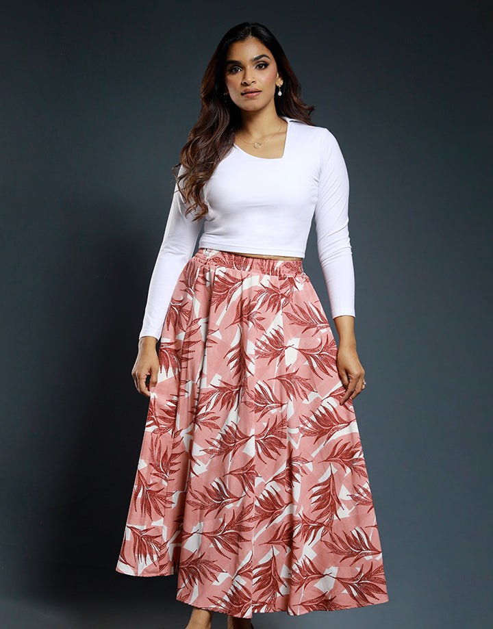 Flared Skirt with Elasticated Waist