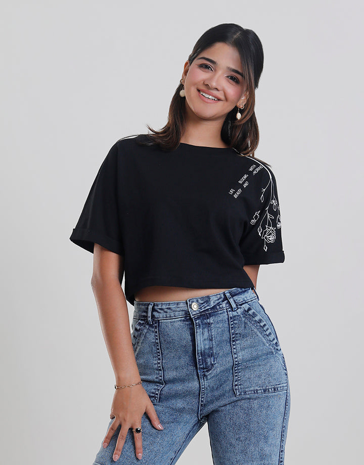 Plain Crop T-Shirt