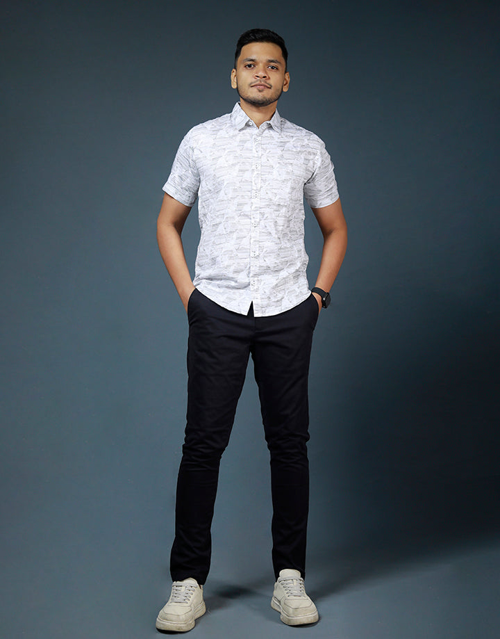 Printed Short Sleeves Men's Shirt