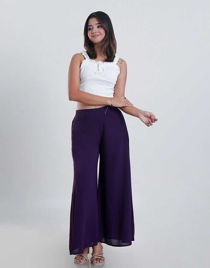 Plain Plazzo Pant with Lining