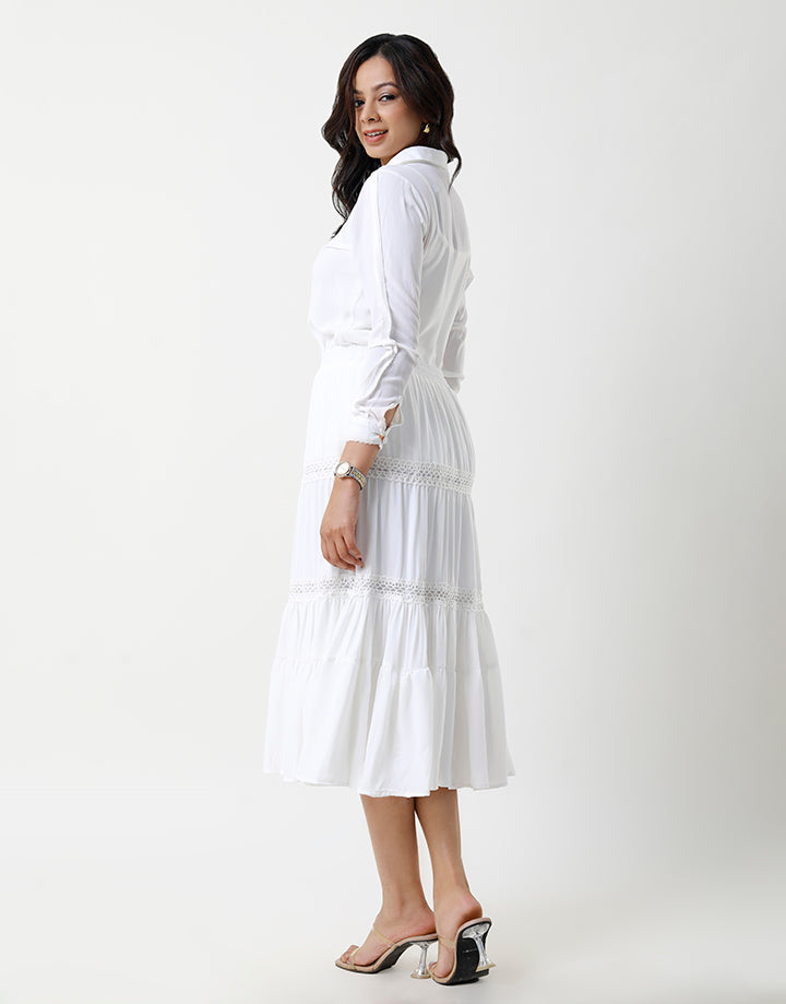 Tiered Floral Ladder Skirt