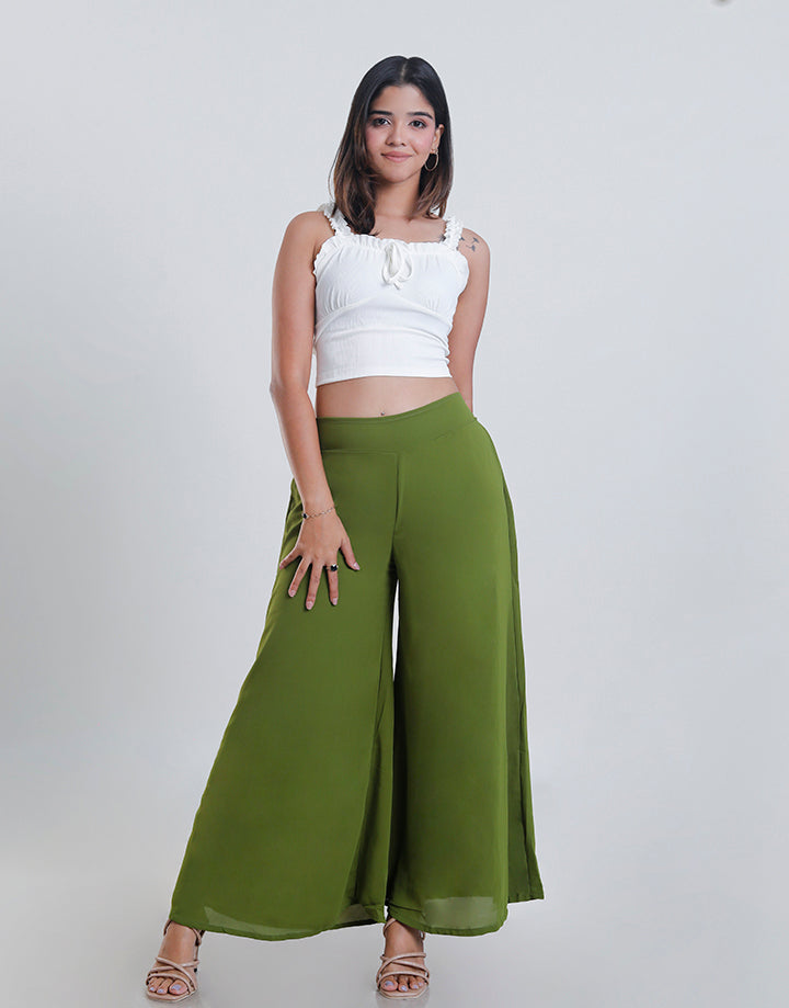 Plain Plazzo Pant with Lining