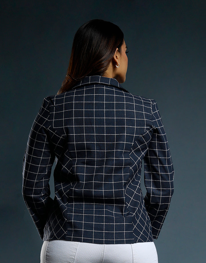 3/4 Sleeves Notch Collared Blazer