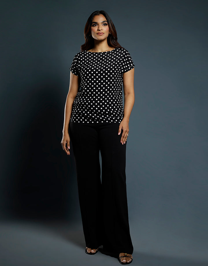Round Neckline Top with Maggi Sleeve