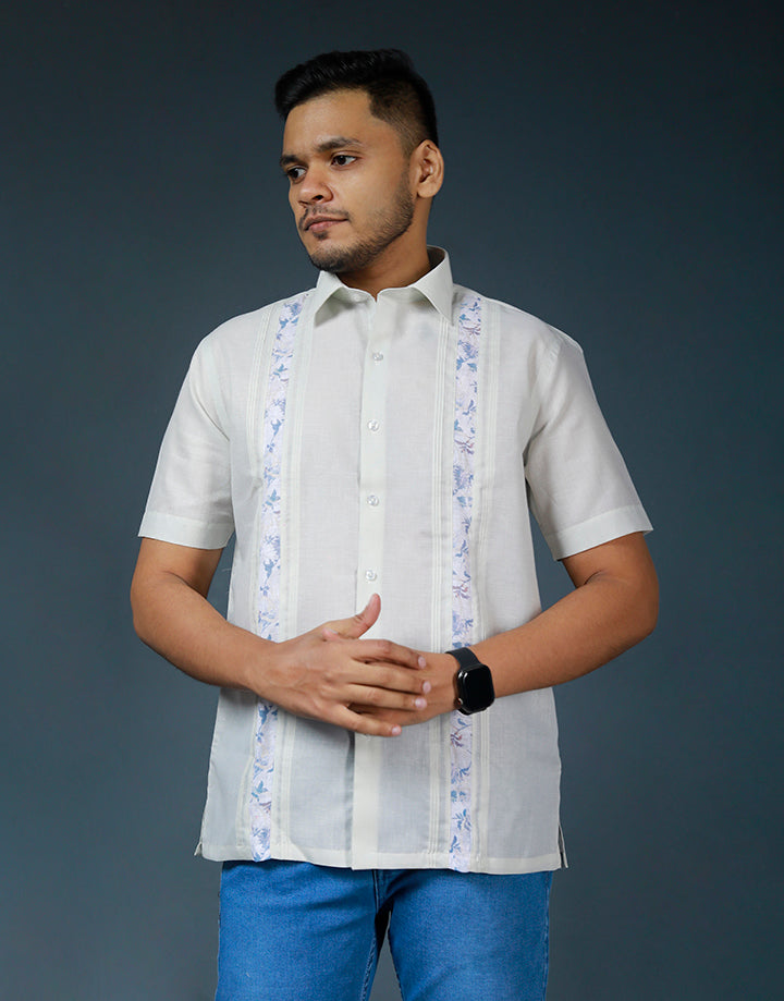 DENZO Unwind Printed Linen Shirt
