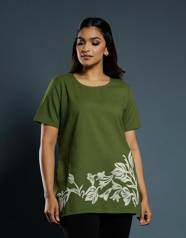 Short Sleeves Kurta with Bonded Detail