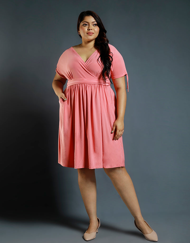 Ruched Shoulder Detailed Dress