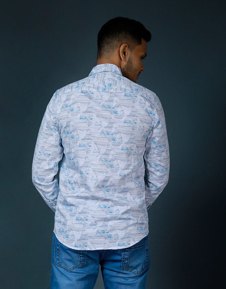 Printed Long Sleeves Men's Shirt