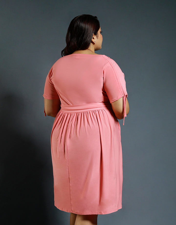 Ruched Shoulder Detailed Dress