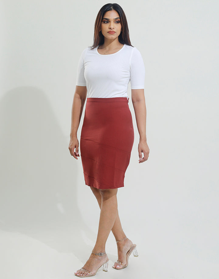 Tight Office Skirt with Back Zipper – Spring Summer