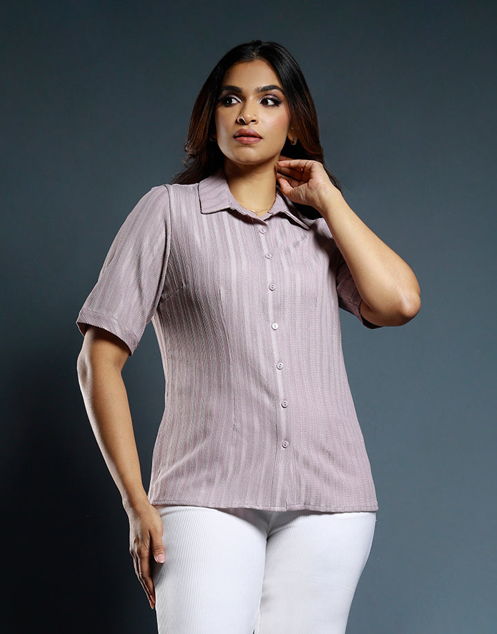 Elbow Length Sleeve Shirt Blouse