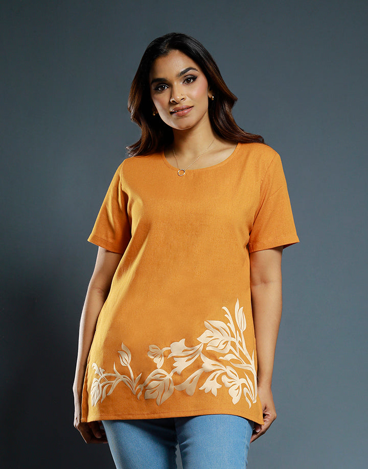 Short Sleeves Kurta with Bonded Detail