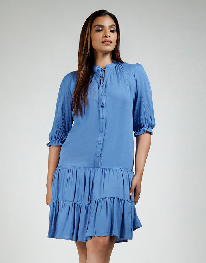 Puff Sleeve Tiered Dress