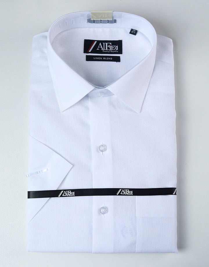 Mens White Short Sleeve Shirt