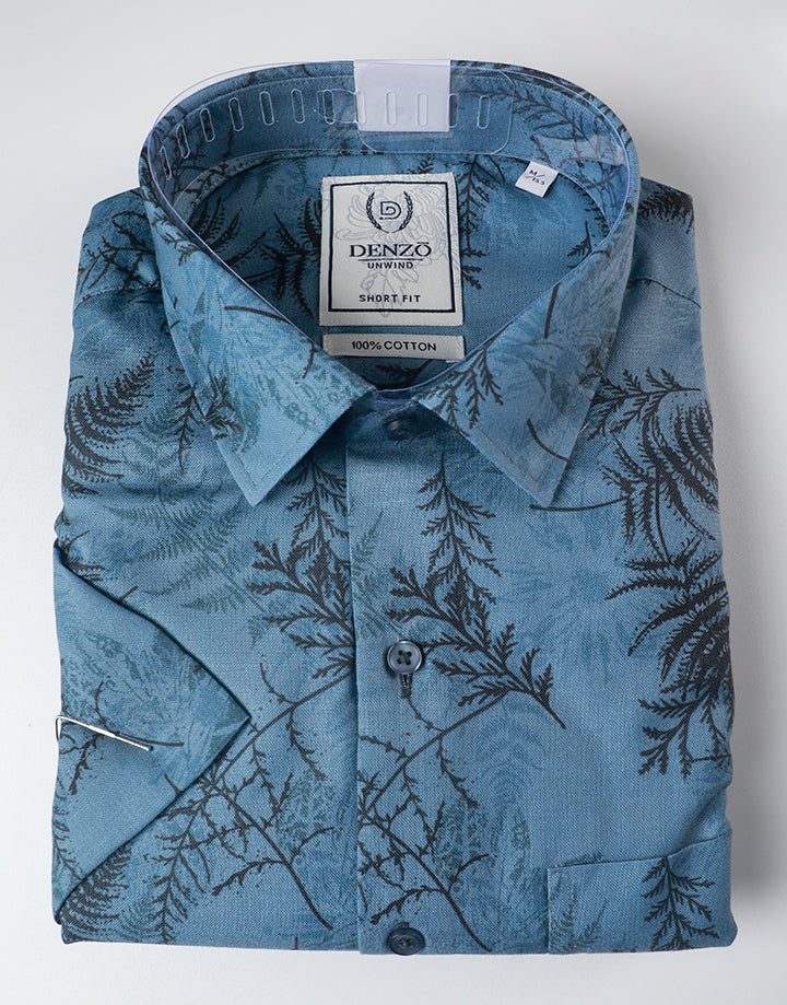 DENZO Unwind Short Sleeve Printed Shirt