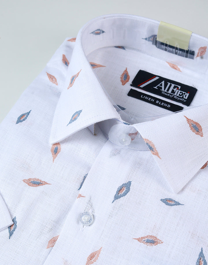 PERRI ALLEN Linen Leaf Printed Shirt
