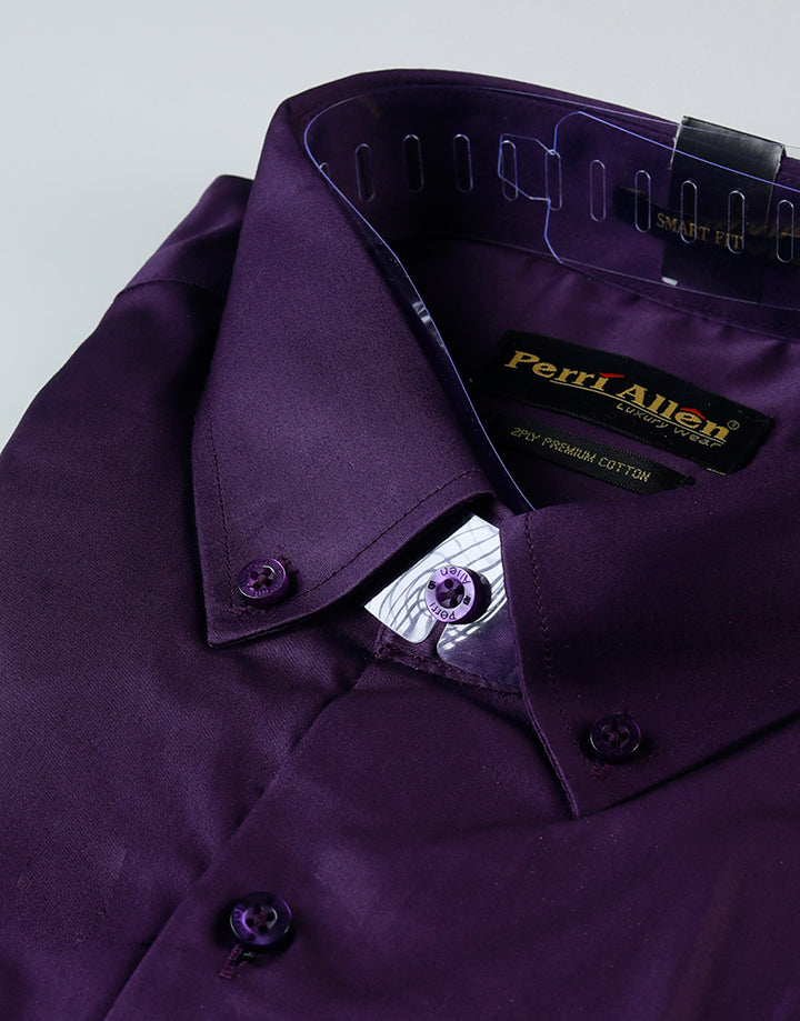 PERRI ALLEN Luxury Smart Fit Button-Down Shirt