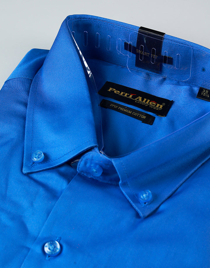 PERRI ALLEN Luxury Smart Fit Button-Down Shirt