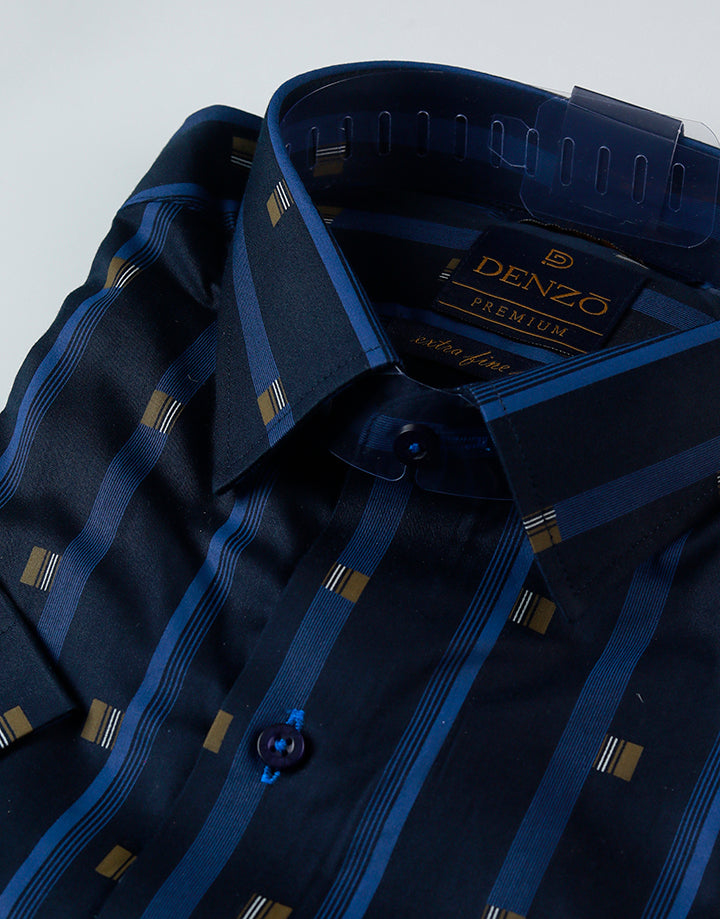 DENZO Urban Twill Large Check Short Sleeve Shirt