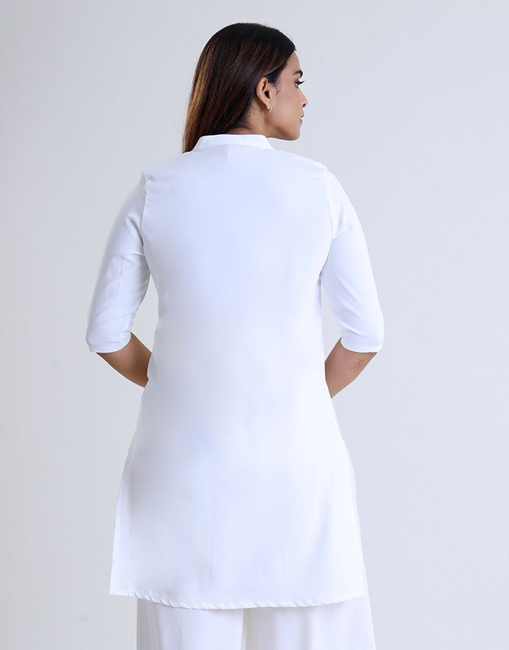 White Shadow Work Kurta