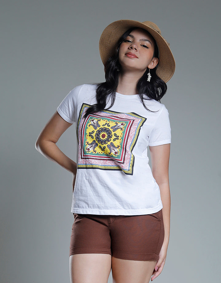 Crew Neck T-Shirt with Screen Print