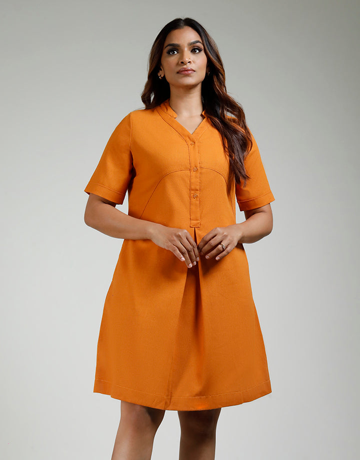 Short Sleeve Dress with Half Placket